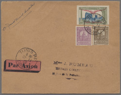 Tunisia: 1926, 30.11., Versuchsflug Tunis Nach Antibes, Kab. Beleg. - Lettres & Documents