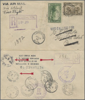 Canada: 1930/1931, 25 June 1930-24 March 1931, Registered Airmail Cover (opened - Briefe U. Dokumente