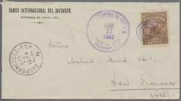 El Salvador: 1892, Columbus 11c As Single On Commercial Envelope Of The "Banco I - Salvador