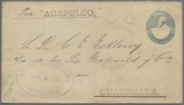 El Salvador - Postal Stationery: 1889, Nov 4, "Volcano" PSE 5c Blue On White Fro - El Salvador