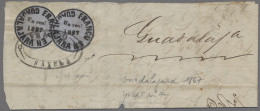 Mexico: GUADALAJARA, 1867 Part Of A Cover Bearing "Un Real" Grey-blue Cut To Sha - Mexiko