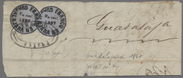 Mexico: GUADALAJARA, 1867 Part Of A Cover Bearing "Un Real" Grey-blue Cut To Sha - Mexico