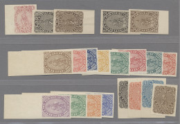 Paraguay: 1881, First Lion Issue, Lot Of 21 Colour Proofs Without Gum As Produce - Paraguay