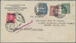 SCADTA: 1929, 10 C. And 15 C. With Colombia 3 C. Tied "MANIZALES 4.VII.30" To Ai - Otros - América