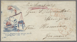 United States Of America: 1861 (ca.), Attraktiver Patriotic Cover Aus Dem Bürger - …-1845 Préphilatélie