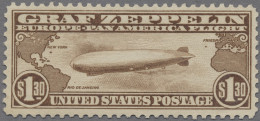 United States: 1930, Besuch Des Luftschiffs Graf Zeppelin, Alle Drei Werte Norma - Ongebruikt