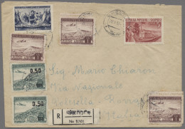 Albania: 1957, Registered Letter From SHKODER To Italy Bearing Airmail Overprint - Albanië