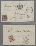 Belgium: 1866-1869, Leopold I., Freimarkenausgabe 1865-66, 10 C. Bis 40 C. Jewei - Brieven En Documenten