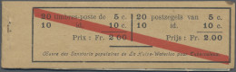 Belgium: 1914, Freimarken Zu 5 Und 10 C., Markenheftchen Zu 2 Fr., Oben Rechts D - Unclassified
