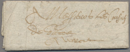 France -  Pre Adhesives  / Stampless Covers: 1598 (!), Grenoble, Sehr Früher Bri - 1701-1800: Précurseurs XVIII