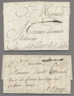 France -  Pre Adhesives  / Stampless Covers: 1735, 1763; Zwei Frühe Briefe, Von - 1792-1815 : Departamentos Conquistados