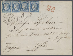 France: 1873, Dec 5, Pre-UPU Time. Letter From Paris Bearing 25c. Céres X4 (= 1 - Covers & Documents