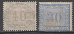 REICH - 1872 - YVERT N° 26/27 * MH (TRES LEGER DEFAUT) - COTE = 175 EUR. - - Nuovi