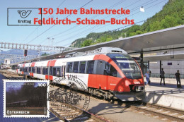 Austria 2022 - 150 Jahre Bahnstrecke Feldkirch–Schaan–Buchs Carte Maximum - Cartoline Maximum