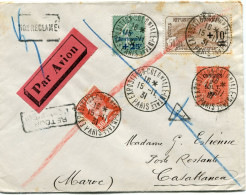 FRANCE LETTRE PAR AVION AVEC AFFRANCHISSEMENT DONT LE N°167 (ORPHELIN) ET LE N°247 (C.A.) DEPART PARIS 15-11-31 POUR ... - 1927-31 Caisse D'Amortissement