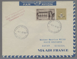 France: 1947, 9.II., Brief Von Paris Nach Dakar Mit Sonderstempel "Per 1er Servi - Briefe U. Dokumente