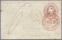 Great Britain - Postal Stationary: 1841-1910, Drei Interessante Stücke, Dabei Pr - Autres