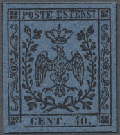 Old Italian States: Modena: 1852, Michel Nrn.1Ia, 1Ib, 2I, 5I, 6I, Hinged, Luxus - Modène