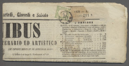 Italy: Mi.No. 1a Used On A Complete Newspaper, No.3 Vertical Pair On Cover From - Poststempel