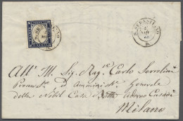 Italy: 1862, Viktor Emanuel II. In Centesimi-Währung, 20 C. Blau Gezähnt, Stück - Poststempel