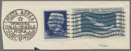 Italy: 1930, "Balbo Flight To Rio De Janeiro", Used On Piece, Signed Bolaffi, Lu - Other & Unclassified