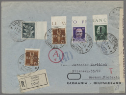 Italy: SOZIALE REPUBLIK, 1944, 11.3., Recobrief Aus LUINO Nach Beraun (Beroun, B - Marcophilie