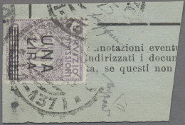 Italy: 1925, Verrechnungsmarke N.11, Used On Piece, Signed Enzo Diena And Caffaz - Revenue Stamps