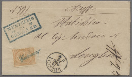 Italy - Post Marks: 1876, Viktor Emanuel II., 10 Cmi. Orange Als EF, Für Dienstb - Marcophilie