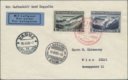 Liechtenstein: 1931 Zwei Zeppelinbriefe Mit Der Liechtensteinfahrt Des LZ 127, E - Storia Postale