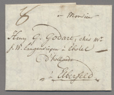 Netherlands -  Pre Adhesives  / Stampless Covers: Three 18th Century`s ELs: 1748 - ...-1852 Prephilately