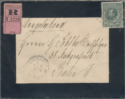 Netherlands: 1890, Willem 22½c. Green, Single Franking On Registered Mourning Co - Briefe U. Dokumente