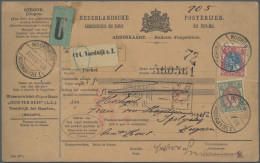 Netherlands: 1910, Wilhelmina 50c. Bronze/red-brown And 25c. Rose/blue On Comple - Covers & Documents