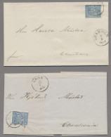 Norway - Post Marks: 1870-1871, Wappen, Wertziffer Links Und Rechts, 4 Sk. Jewei - Other