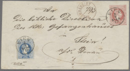 Österreich: 1872, GSU 5 Kr. Mit Zusatzfrankatur 10 Kr. Blau Grober Druck, Als Re - Covers & Documents