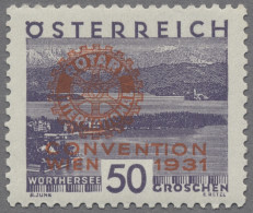 Österreich: 1931, "Rotary-Kongress" 6 Werte Komplett In Tadelloser Postfrischer - Ungebraucht