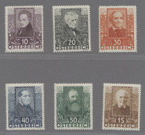 Österreich: 1931, "Österreichische Dichter" 6 Werte Komplett In Tadelloser Postf - Unused Stamps