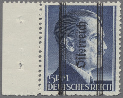 Österreich: 1945, Grazer Aushilfsausgabe 1, 2, 3 Und 5 RM Mit Magerem Aufdruck, - Unused Stamps