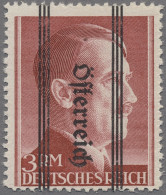 Österreich: 1945, Grazer Aushilfsausgabe 3 RM Mit Kopfstehendem Fettem Doppelauf - Unused Stamps