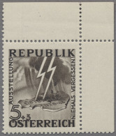 Österreich: 1946, "Blitz And Maske" Postfrisch, Mi.Nr. VI-VII, Beides Eckrandstü - Ungebraucht