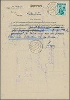 Österreich: 1957, Trachten 2 Sch. Grünblau Als Einzelfrankatur Auf Antwort Einer - Covers & Documents