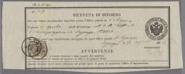 Österreich - Lombardei Und Venetien: 1854, Wappenzeichnung 30 Centes, Handpapier - Lombardy-Venetia