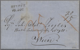 Österreichische Post In Der Levante: 1858, BEYRUT/13.DIC., L2 Auf Brief Nach Wie - Levante-Marken