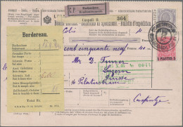 Österreichische Post In Der Levante: 1906, 10 Pia. Auf 2 Kr. Violettgrau Und 5 P - Levante-Marken