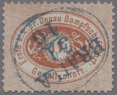 Österreich - Donau-Dampfschifffahrtsgesellschaft: 1866/67, 17 (Kr) Rot Mit Ovals - Sonstige