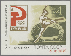 Sowjet Union: 1964, Olympische Sommerspiele Tokio, Blockausgabe Mit Rotem Nummer - Nuovi