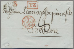 Schweiz - Vorphilatelie: 1847, 2.Febr., Brief Aus St.Gallen Nach Beaune In Frank - ...-1845 Prephilately