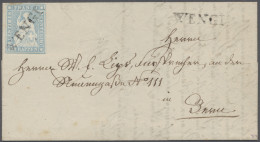 Schweiz: 1857, Strubel, Berner Druck, 2. Druckperiode, 10 Rp. Lebhaftgrünlichbla - Lettres & Documents