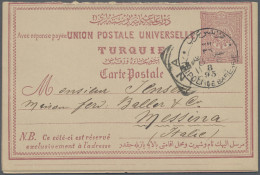 Turkey - Postal Stationery: 1895, Doppelkarte Mit Wappen Und Tughra, 20 Pa. Trüb - Ganzsachen