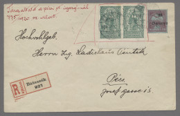 Hungary: 1919, Turul-Ausgabe 50 F. Lilarot Auf Blau Mit Aufdruck "1919 Baranya", - Baranya