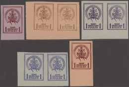 Hungary - Specialities: 1938, Sopron Courier Mail Stamps, 1st Issue, Group Of Ei - Autres